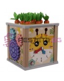 Дървен образователен куб 5в1